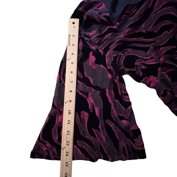 Johnny Was Selene Tiered Top Blouse Small Burnout Velvet V Neck $350 NWT - Picture 8 of 11